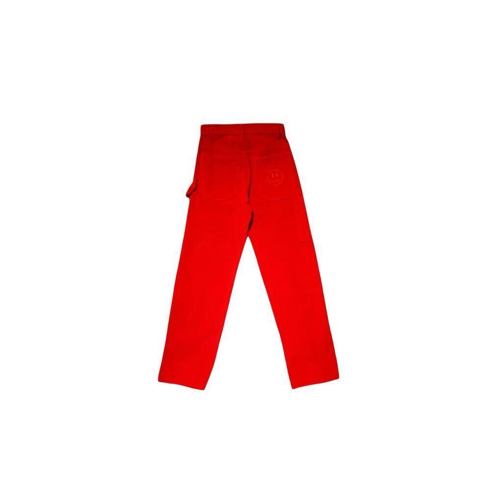 Drew House Corduroy Carpenter Streetwear Smiley Logo Red Pants Men's 28